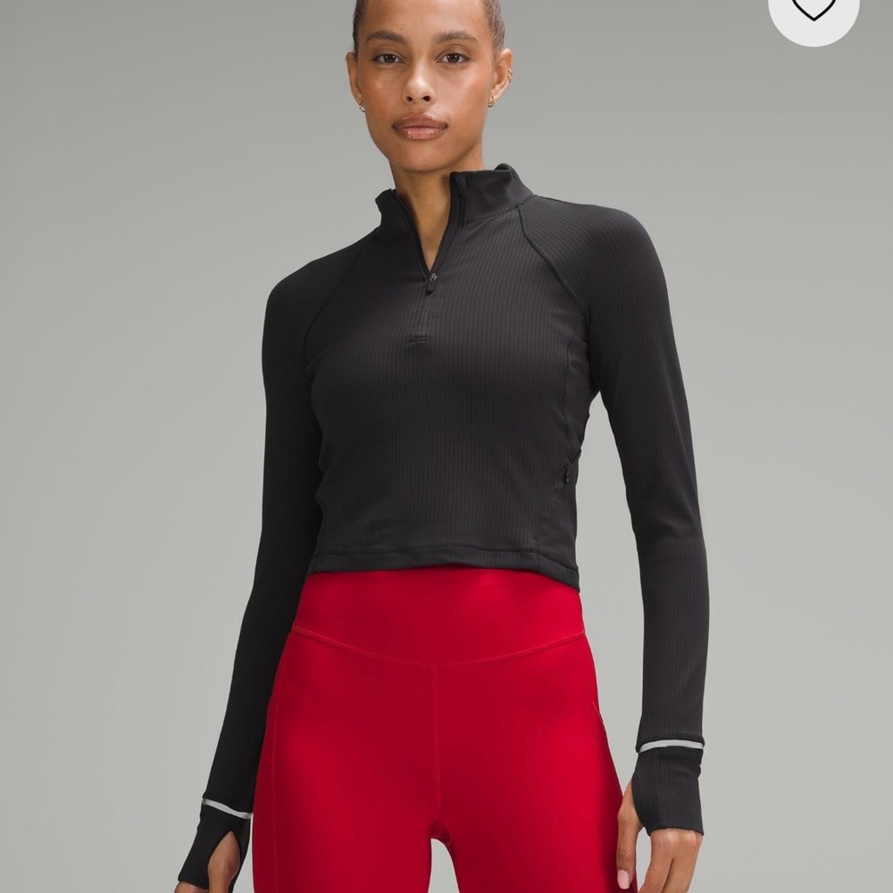 lululemon athletica Black Long-Sleeve Half-Zip Top
